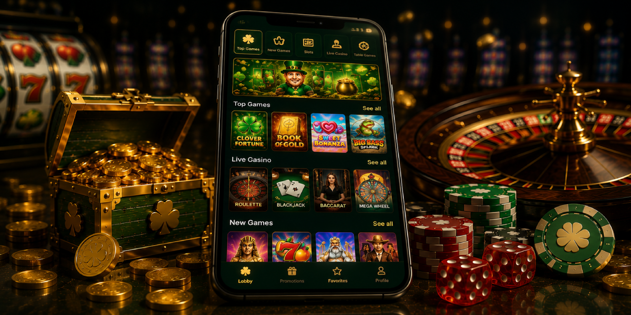 app3 Mobile casino lobby and slot games interface inside PatrickSpins app.